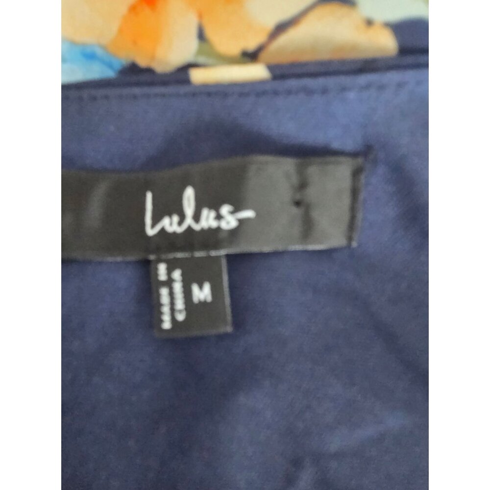 Lulus Elegant Admiration Navy Blue Floral One Shoulder Maxi Dress Medium - Picture 7 of 11